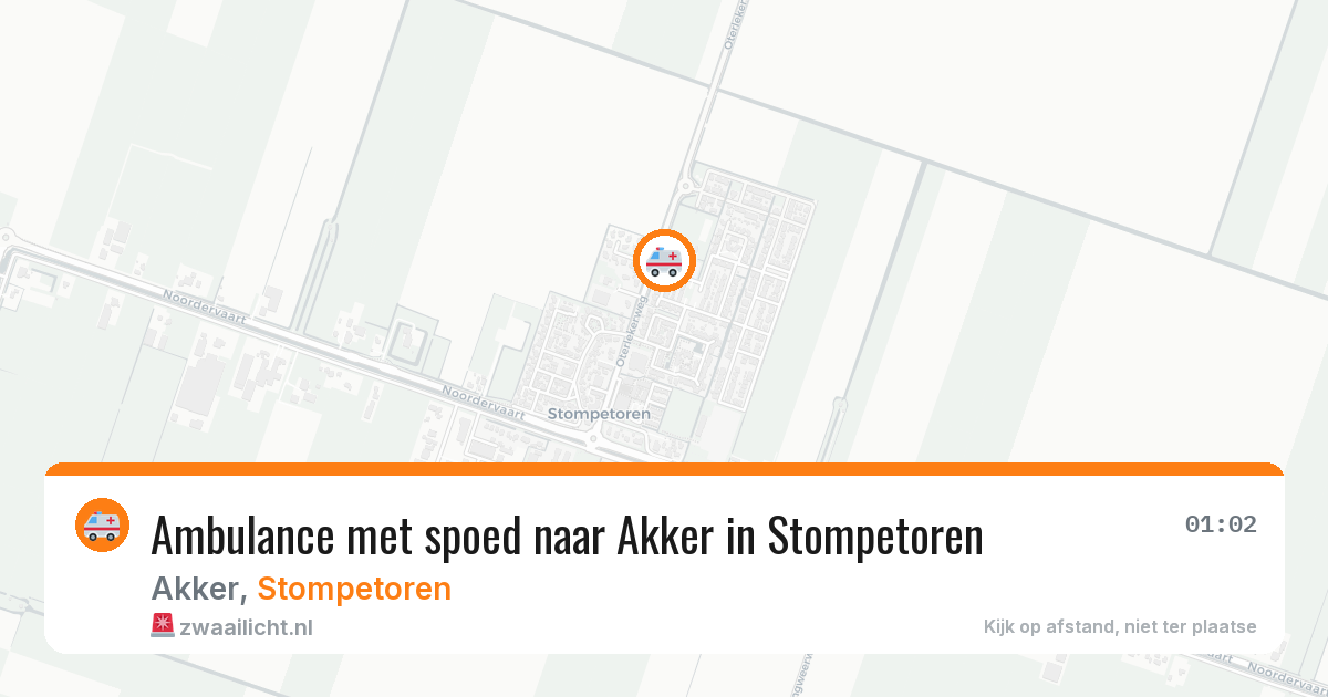 Ambulance met spoed naar Akker in Stompetoren — 23 jan 2026
