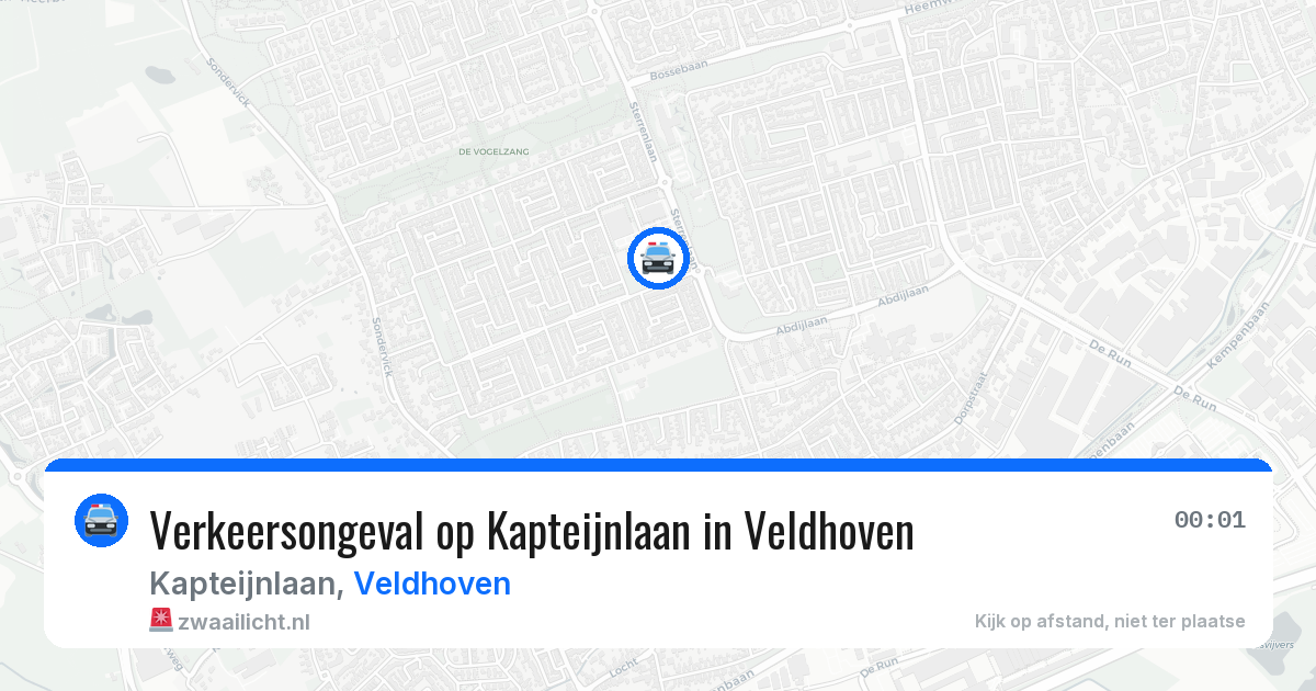 Verkeersongeval op Kapteijnlaan in Veldhoven — 28 mrt 2026
