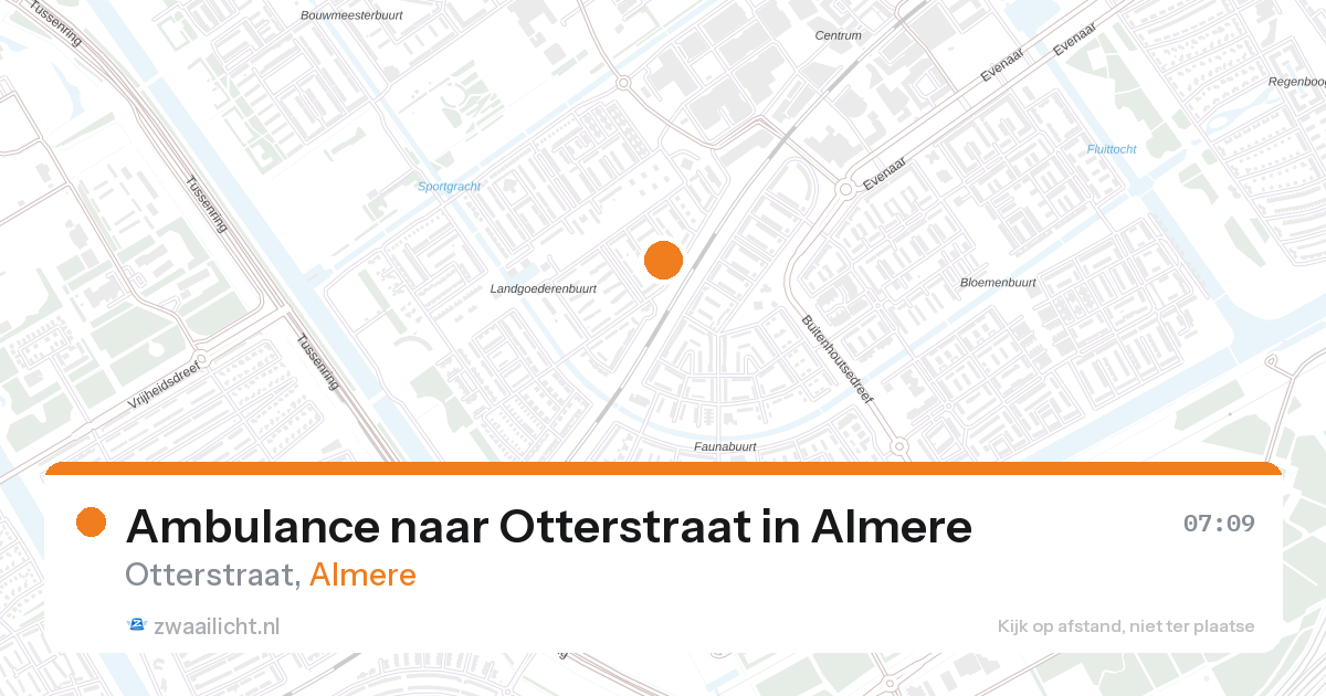 Ambulance naar Otterstraat in Almere — 28 aug 2026
