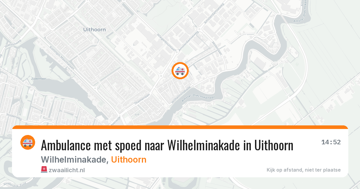 Ambulance met spoed naar Wilhelminakade in Uithoorn — 16 mrt 2026