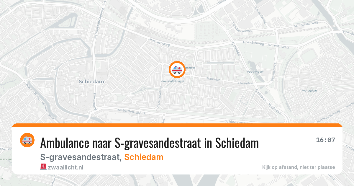 Ambulance naar S-gravesandestraat in Schiedam — 23 mei 2026