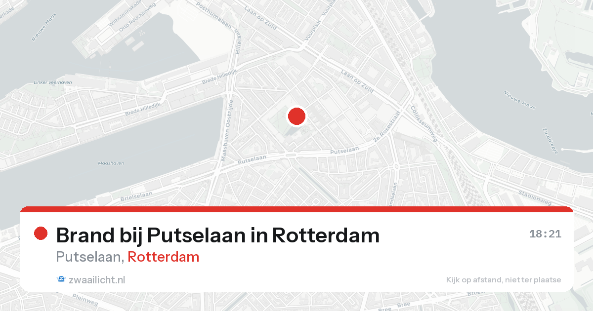 Brand bij Putselaan in Rotterdam — 22 aug 2026