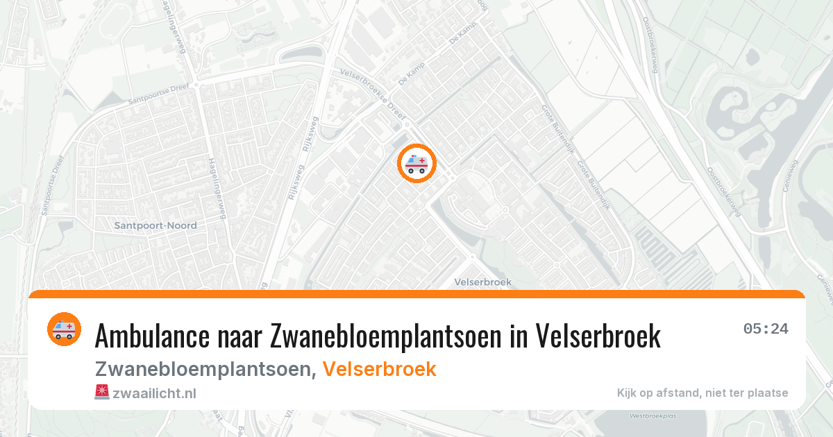 Ambulance naar Zwanebloemplantsoen in Velserbroek — 14 mei 2026
