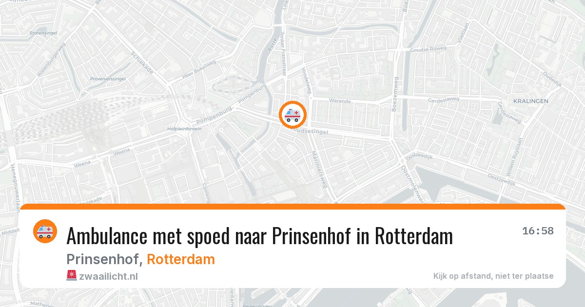 Ambulance met spoed naar Prinsenhof in Rotterdam — 12 apr 2026