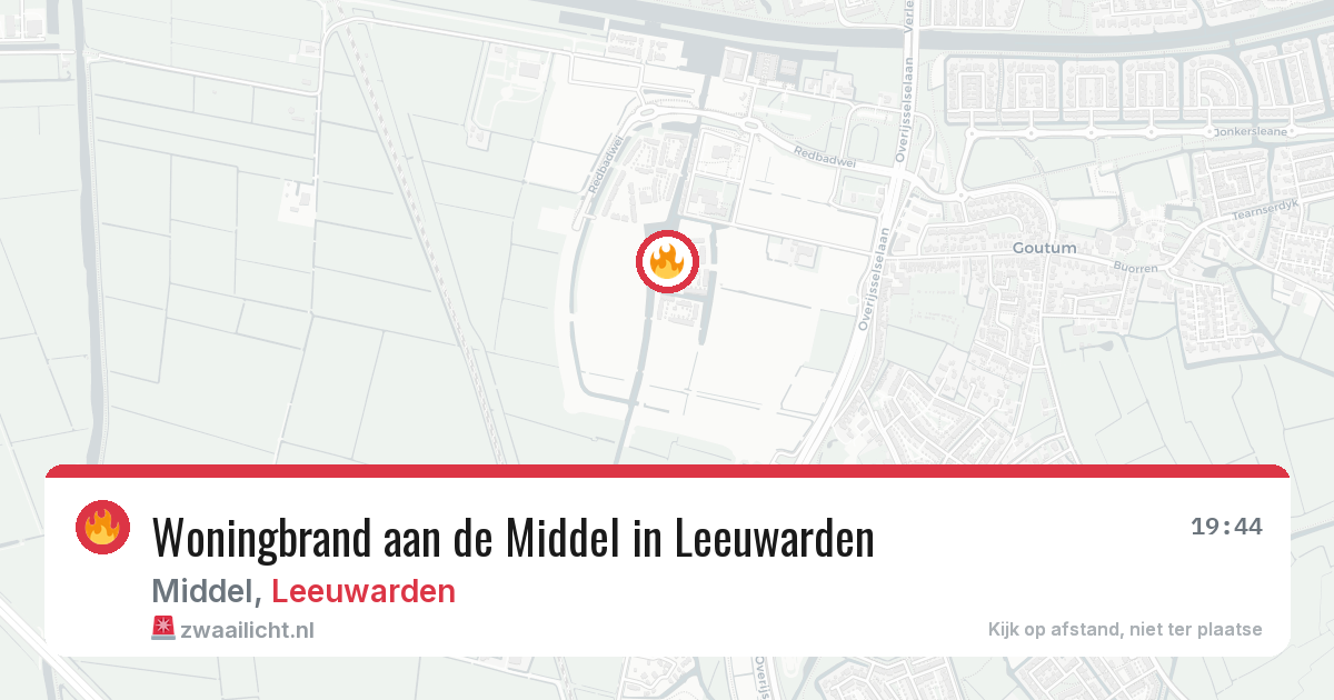 Woningbrand aan de Middel in Leeuwarden — 26 mei 2026