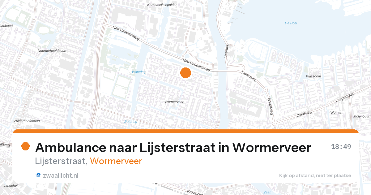 Ambulance naar Lijsterstraat in Wormerveer — 11 jun 2026
