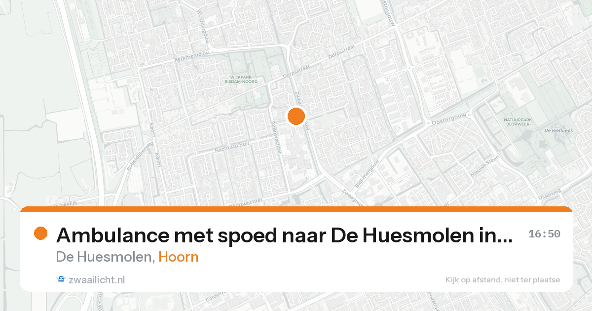 Ambulance met spoed naar De Huesmolen in Hoorn — 7 feb 2026