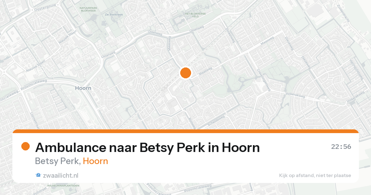 Ambulance naar Betsy Perk in Hoorn — 19 aug 2026