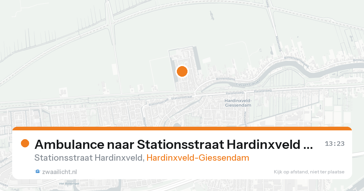 Ambulance naar Stationsstraat Hardinxveld in Hardinxveld-Giessendam — 19 mrt 2026