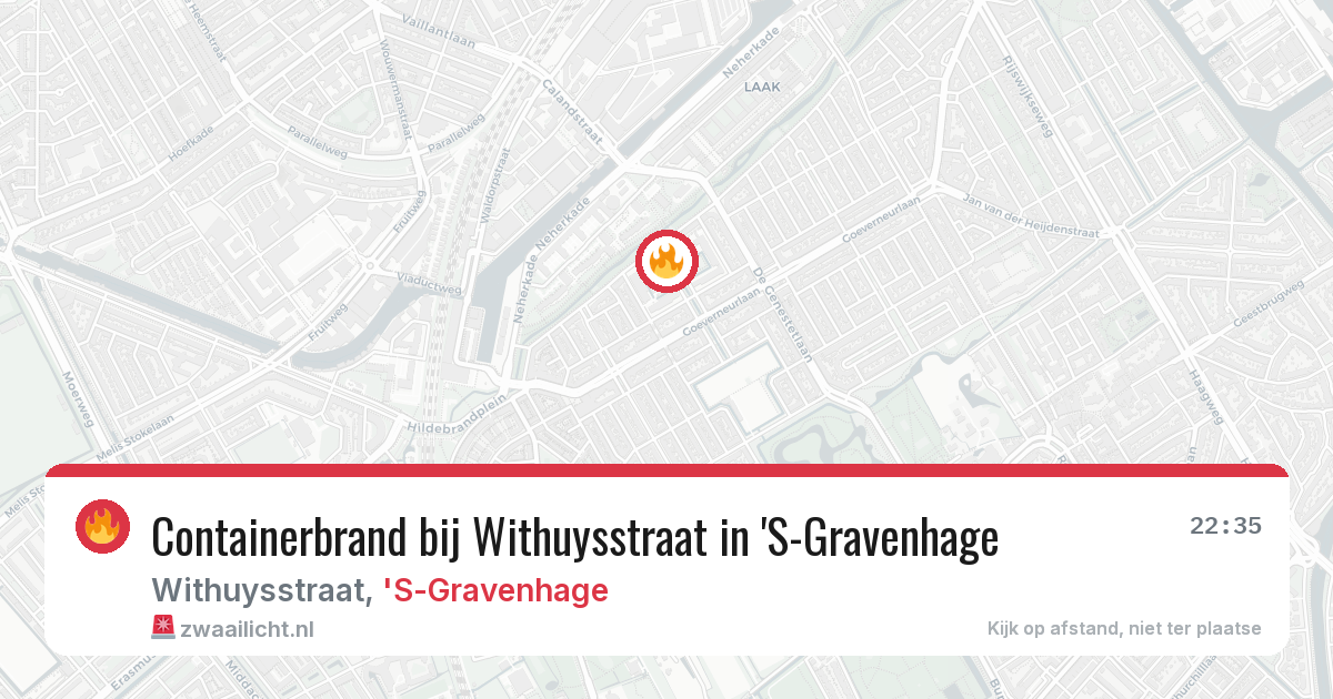 Containerbrand bij Withuysstraat in 'S-Gravenhage — 20 mei 2026