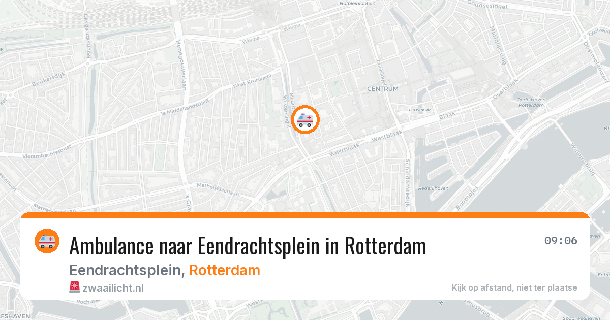Ambulance naar Eendrachtsplein in Rotterdam — 17 jun 2026
