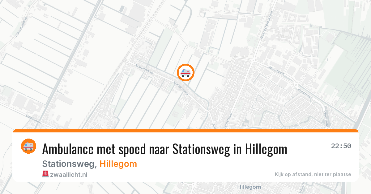 Ambulance met spoed naar Stationsweg in Hillegom — 2 aug 2026