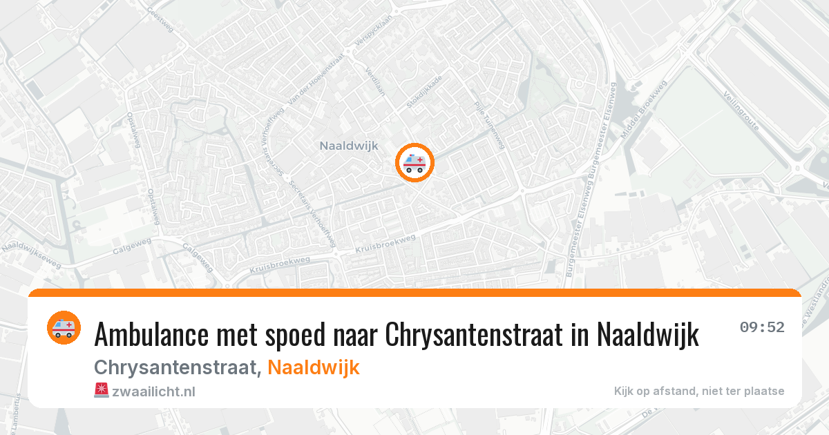 Ambulance met spoed naar Chrysantenstraat in Naaldwijk — 29 mei 2026