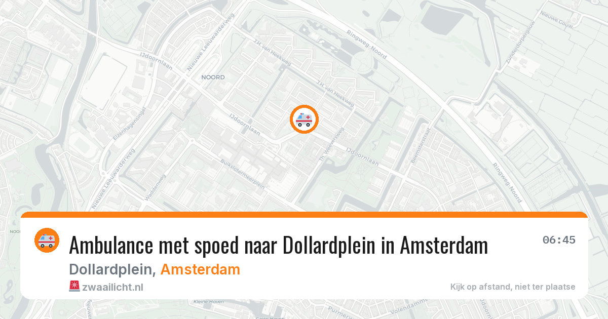 Ambulance met spoed naar Dollardplein in Amsterdam — 14 apr 2026