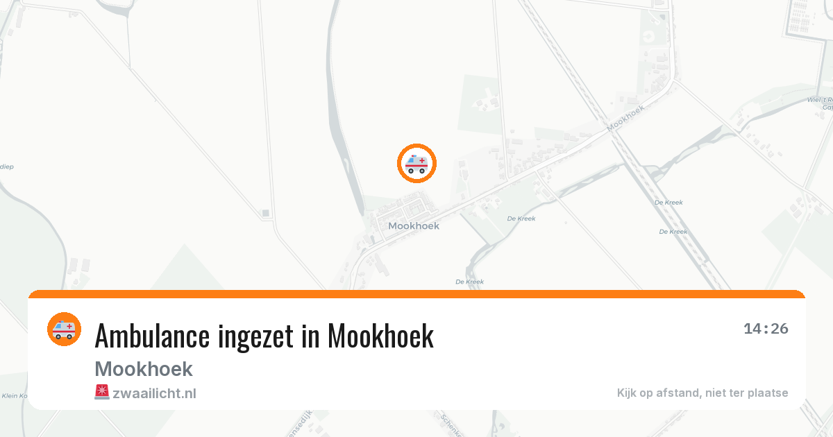 Ambulance ingezet in Mookhoek — 13 aug 2026