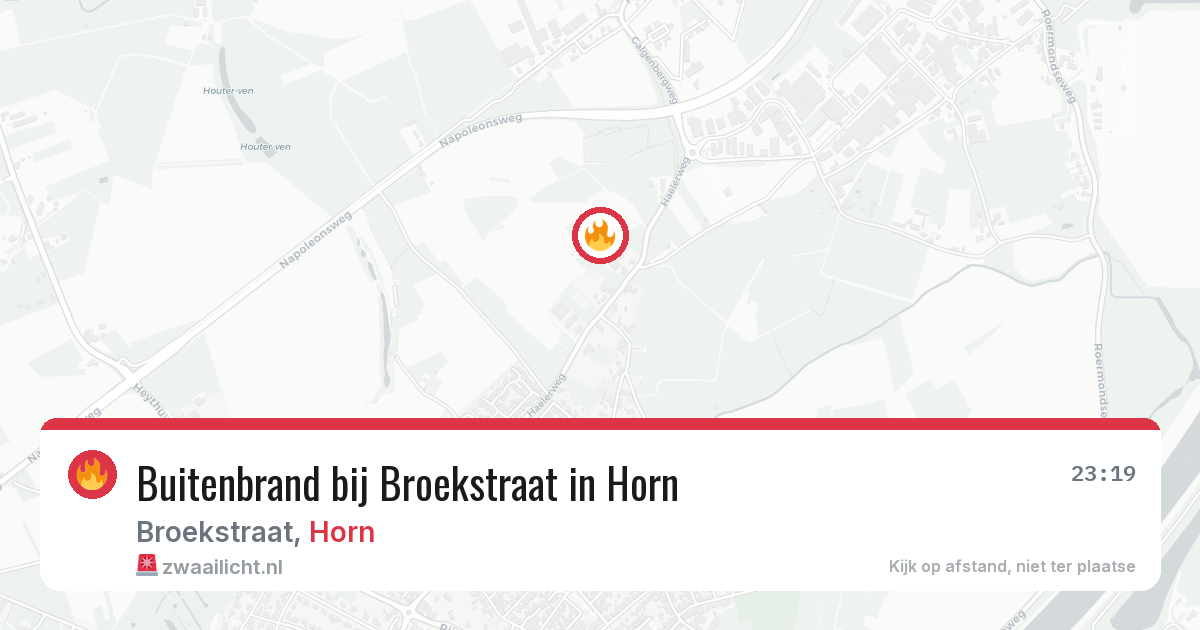 Buitenbrand bij Broekstraat in Horn — 15 apr 2026