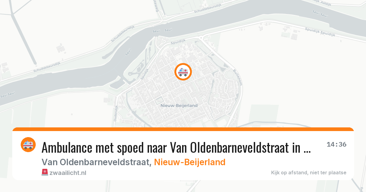 Ambulance met spoed naar Van Oldenbarneveldstraat in Nieuw-Beijerland — 4 jun 2026