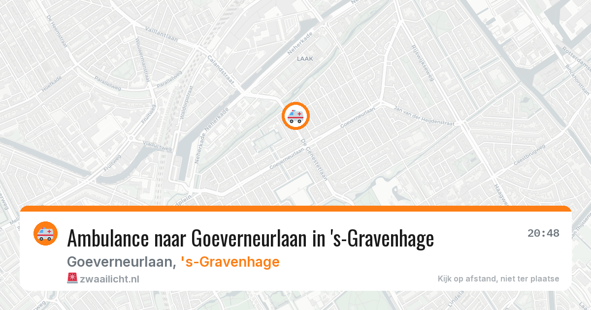 Ambulance naar Goeverneurlaan in 's-Gravenhage — 7 apr 2026