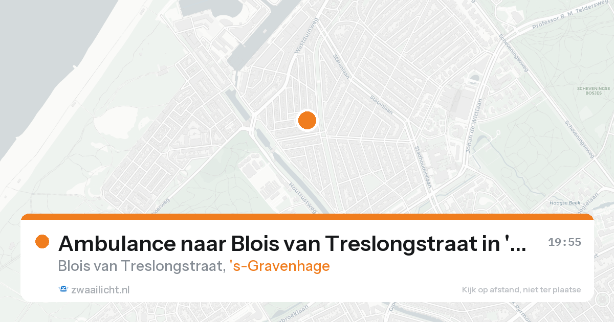 Ambulance naar Blois van Treslongstraat in 's-Gravenhage — 17 aug 2026