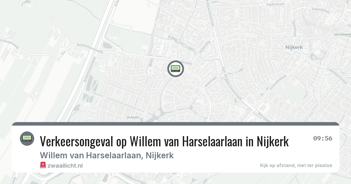 Verkeersongeval op Willem van Harselaarlaan in Nijkerk — 21 mrt 2026