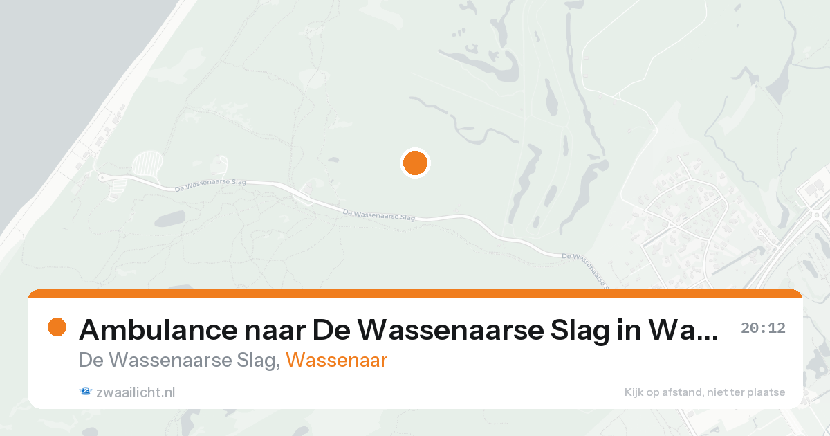 Ambulance naar De Wassenaarse Slag in Wassenaar — 21 aug 2026