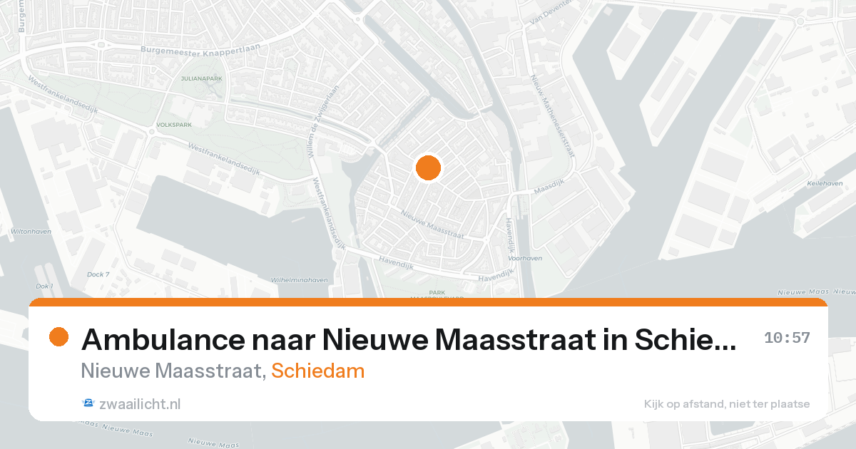 Ambulance naar Nieuwe Maasstraat in Schiedam — 17 aug 2026