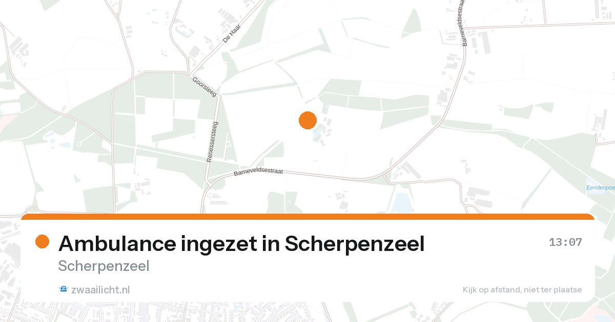 Ambulance ingezet in Scherpenzeel — 27 aug 2026