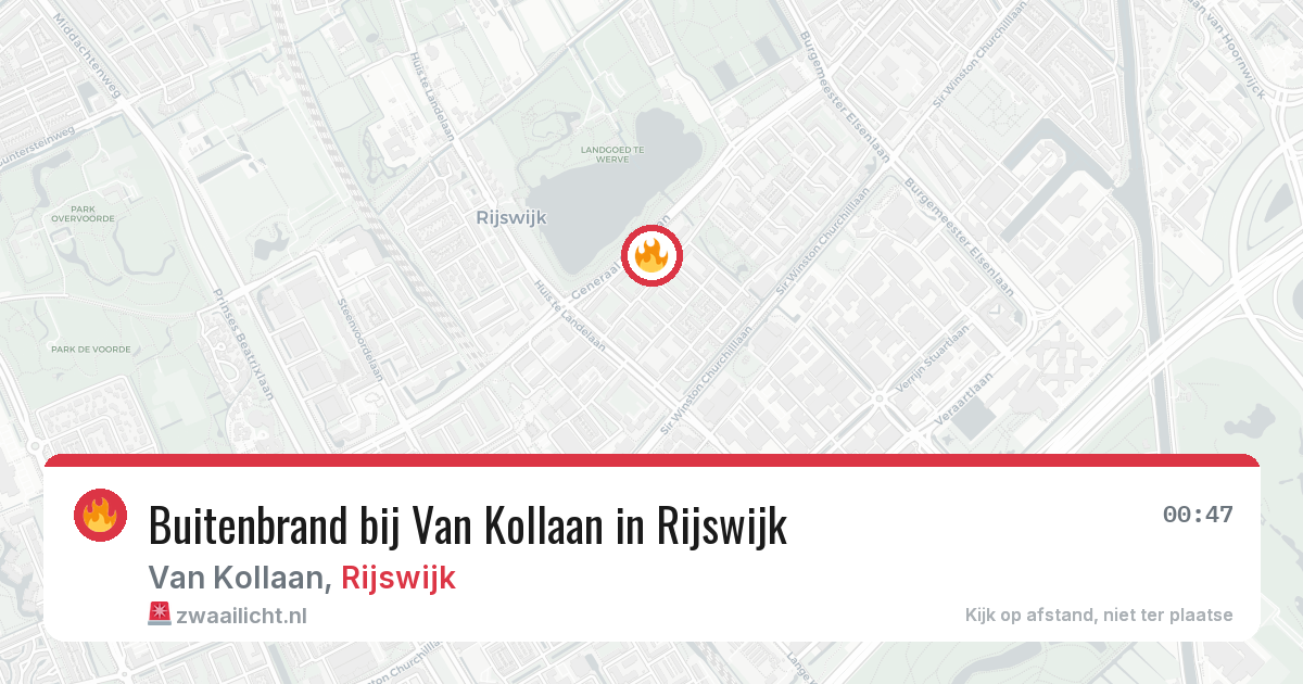 Buitenbrand bij Van Kollaan in Rijswijk — 27 jul 2026