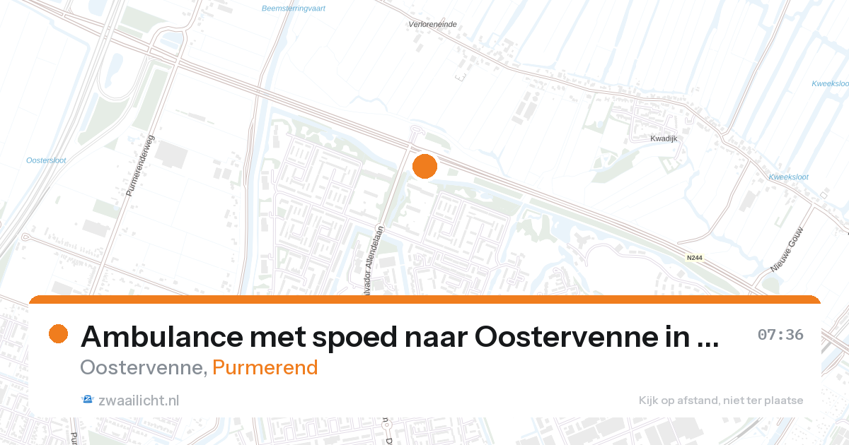 Ambulance met spoed naar Oostervenne in Purmerend — 11 jun 2026
