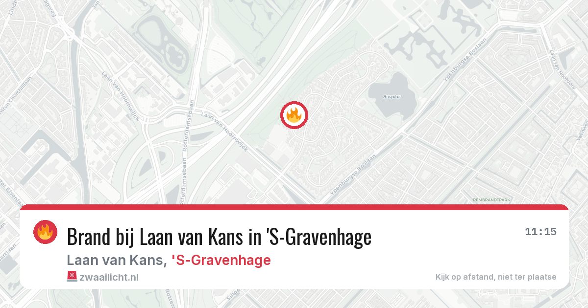 Brand bij Laan van Kans in 'S-Gravenhage — 11 aug 2026