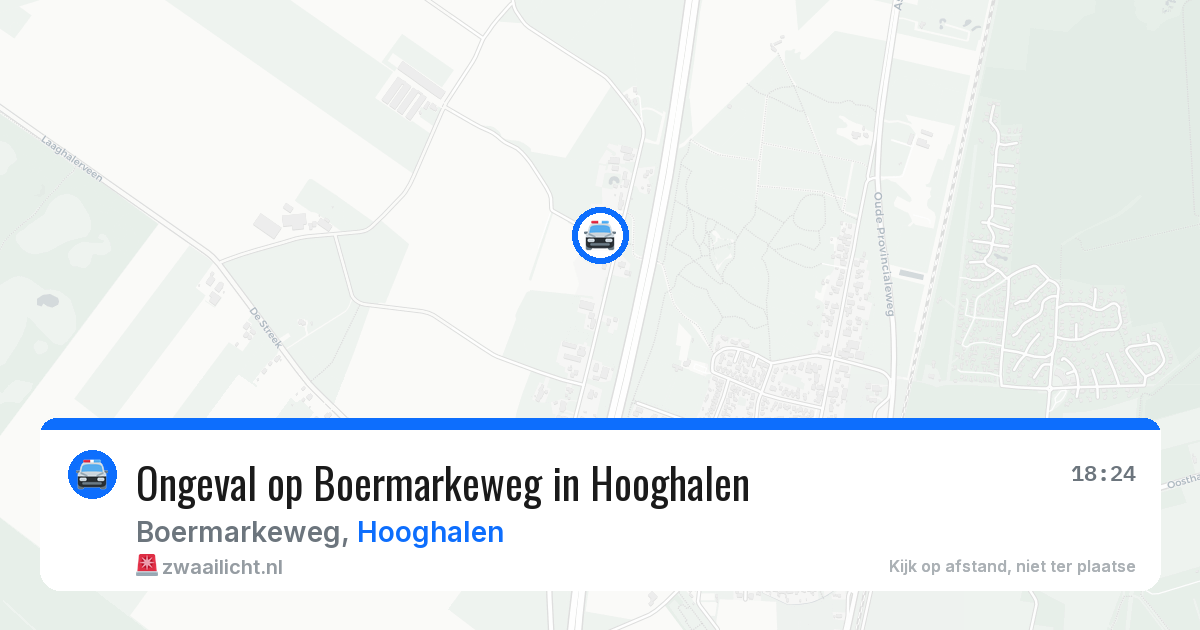 Ongeval op Boermarkeweg in Hooghalen — 28 jul 2026