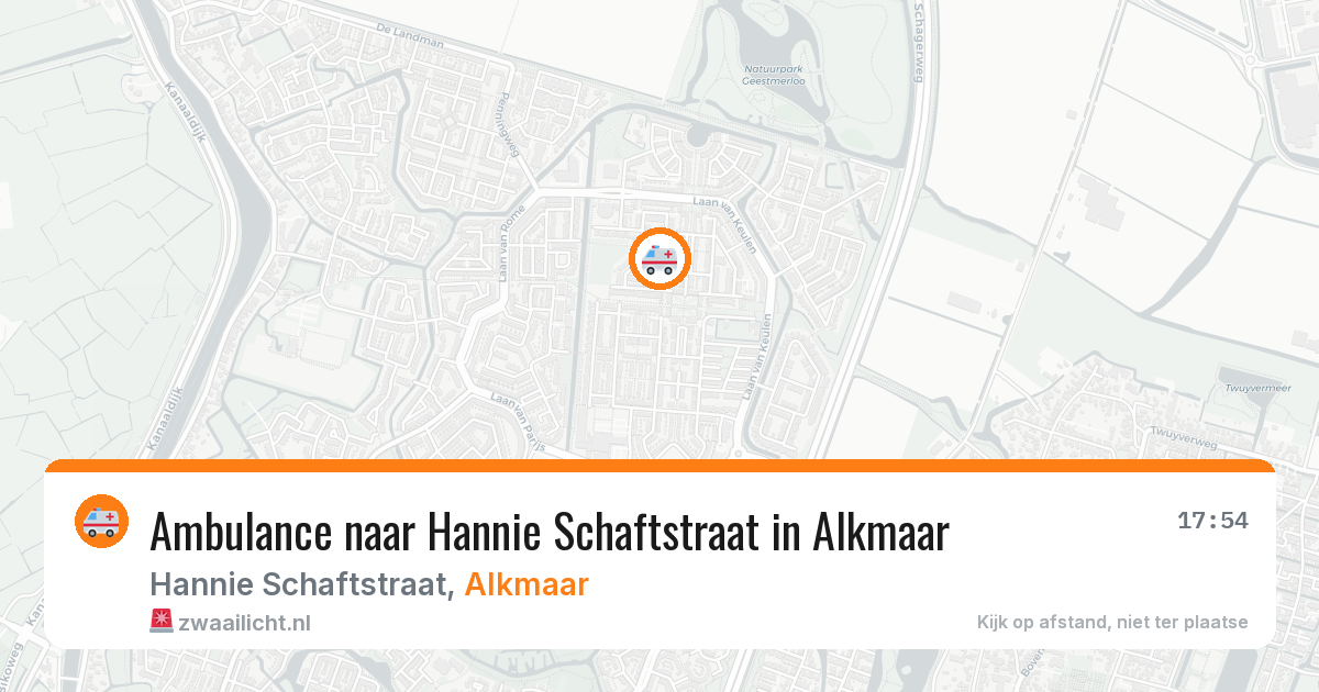 Ambulance naar Hannie Schaftstraat in Alkmaar — 14 mei 2026