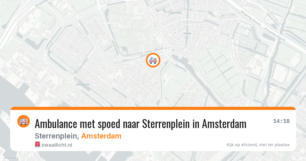 Ambulance met spoed naar Sterrenplein in Amsterdam — 4 aug 2026