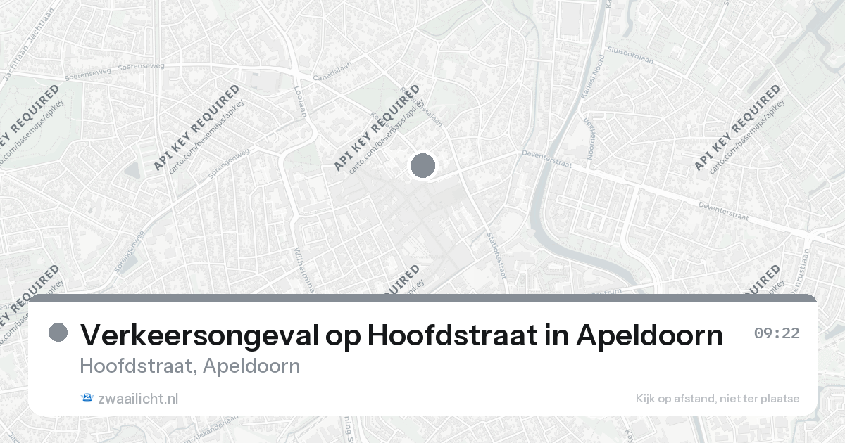 Verkeersongeval op Hoofdstraat in Apeldoorn — 25 aug 2026