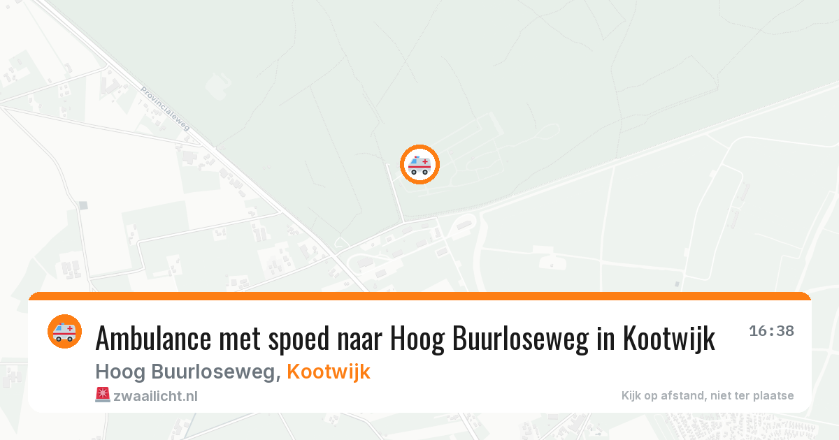 Ambulance met spoed naar Hoog Buurloseweg in Kootwijk — 31 jul 2026