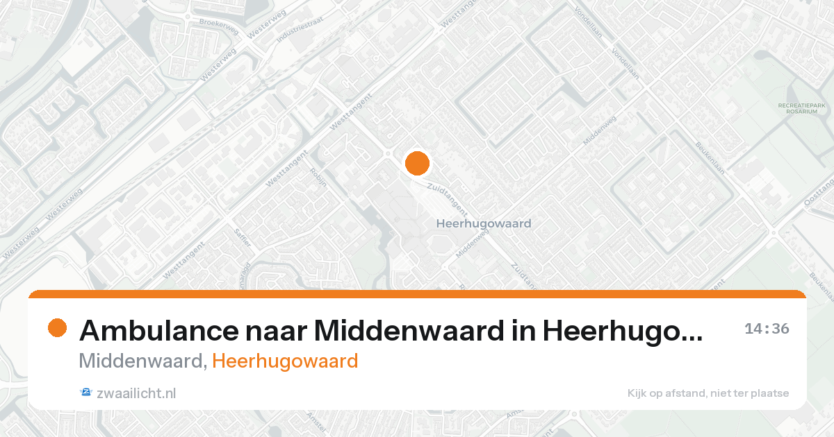 Ambulance naar Middenwaard in Heerhugowaard — 18 mei 2026