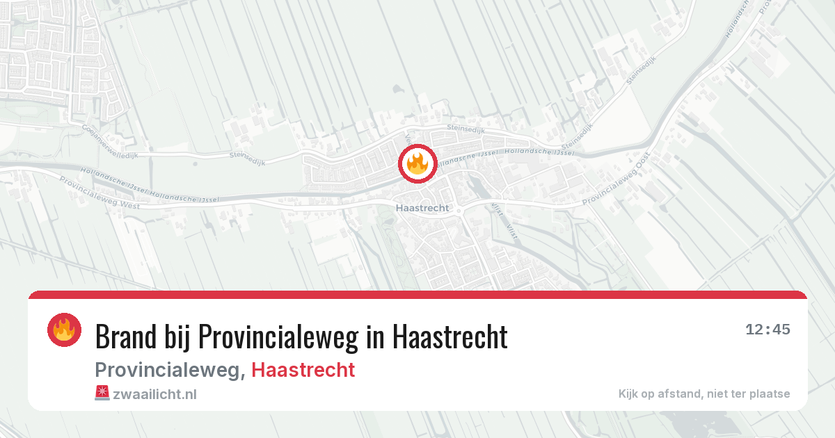 Brand bij Provincialeweg in Haastrecht — 6 aug 2026