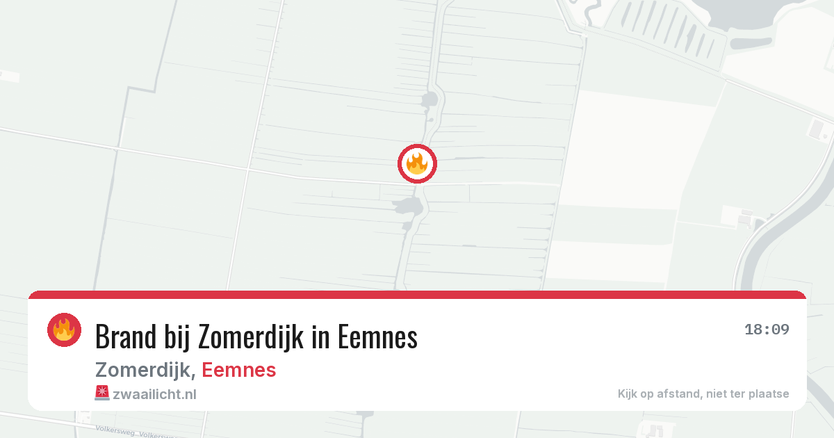 Brand bij Zomerdijk in Eemnes — 11 aug 2026