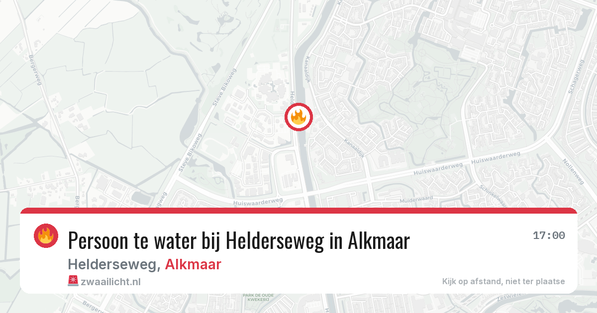 Persoon te water bij Helderseweg in Alkmaar — 28 jul 2026