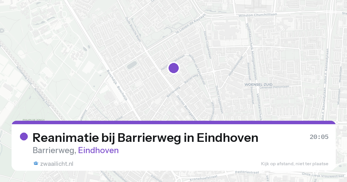 Reanimatie bij Barrierweg in Eindhoven — 17 aug 2026