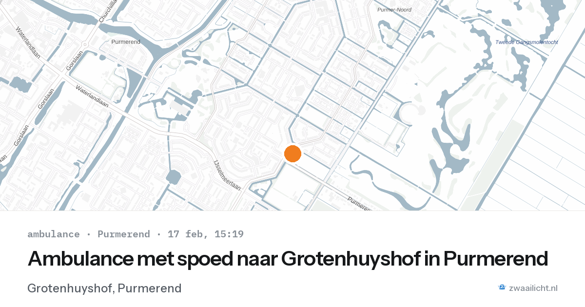 Ambulance met spoed naar Grotenhuyshof in Purmerend — 17 feb 2026
