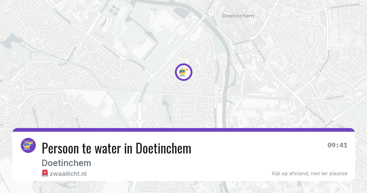 Persoon te water in Doetinchem — 16 jun 2026