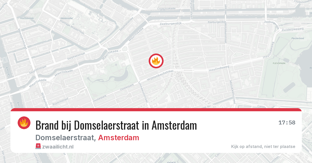Brand bij Domselaerstraat in Amsterdam — 5 aug 2026