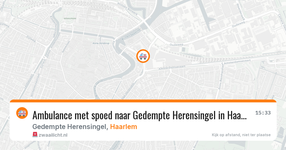 Ambulance met spoed naar Gedempte Herensingel in Haarlem — 22 mrt 2026