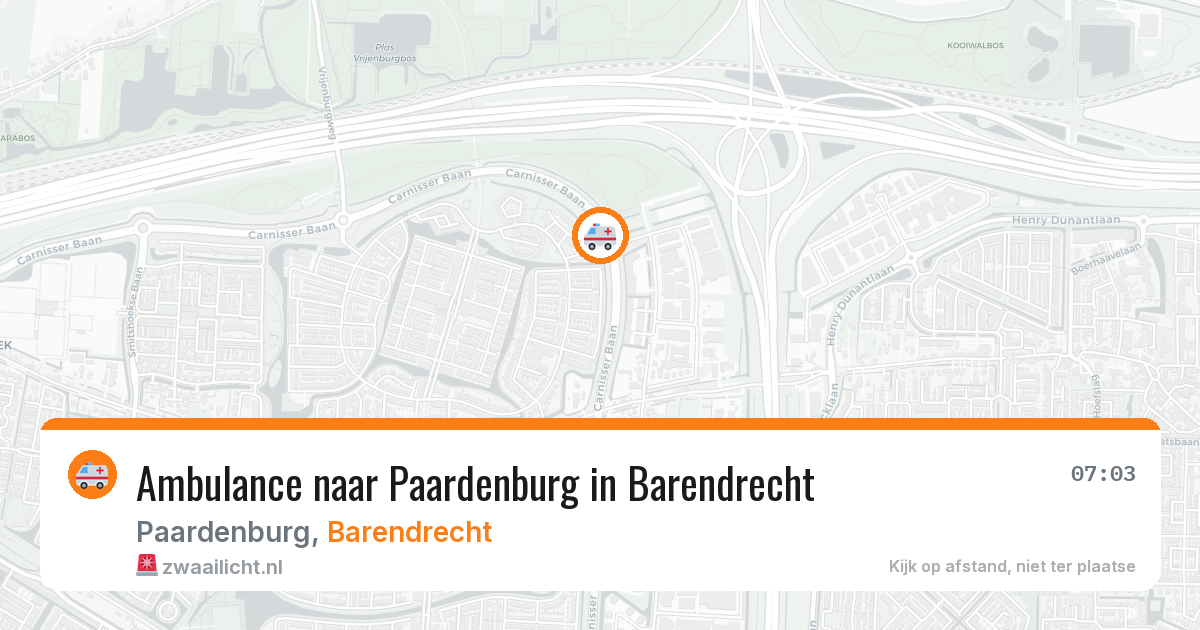 Ambulance naar Paardenburg in Barendrecht — 12 mei 2026