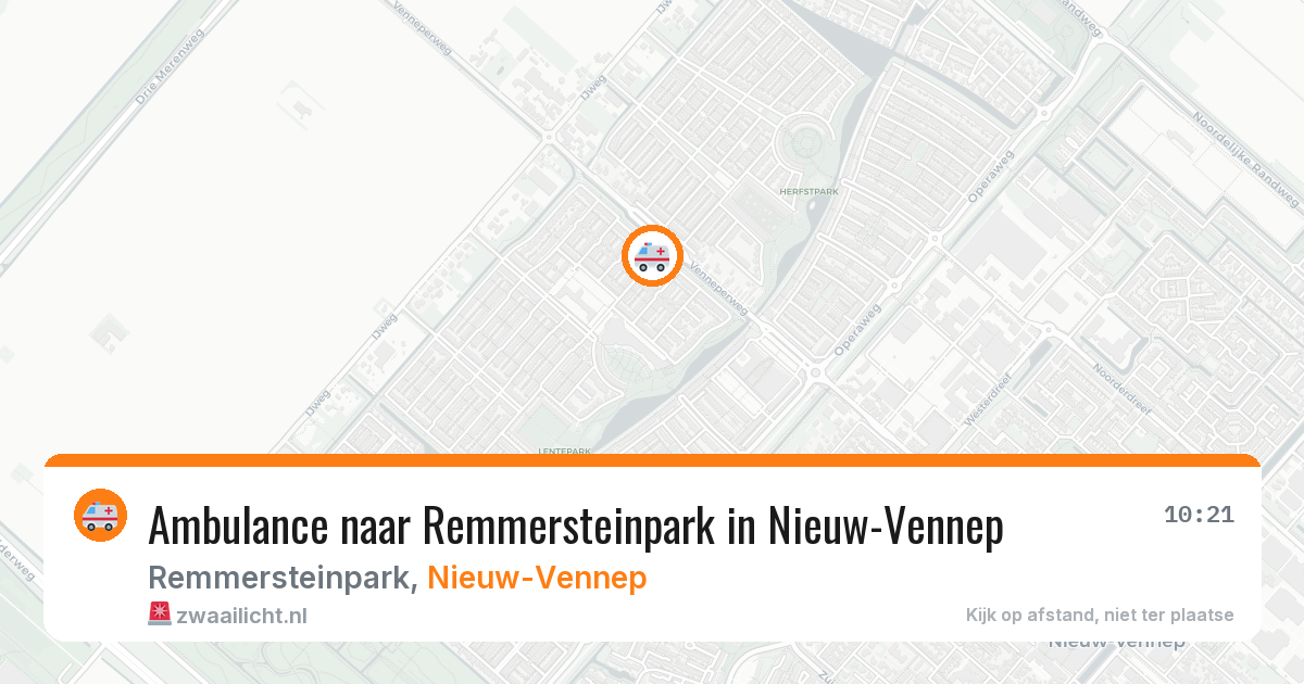 Ambulance naar Remmersteinpark in Nieuw-Vennep — 11 mei 2026