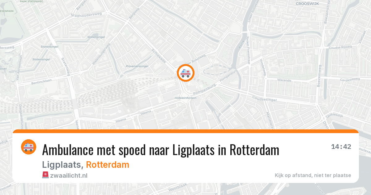 Ambulance met spoed naar Ligplaats in Rotterdam — 12 jun 2026