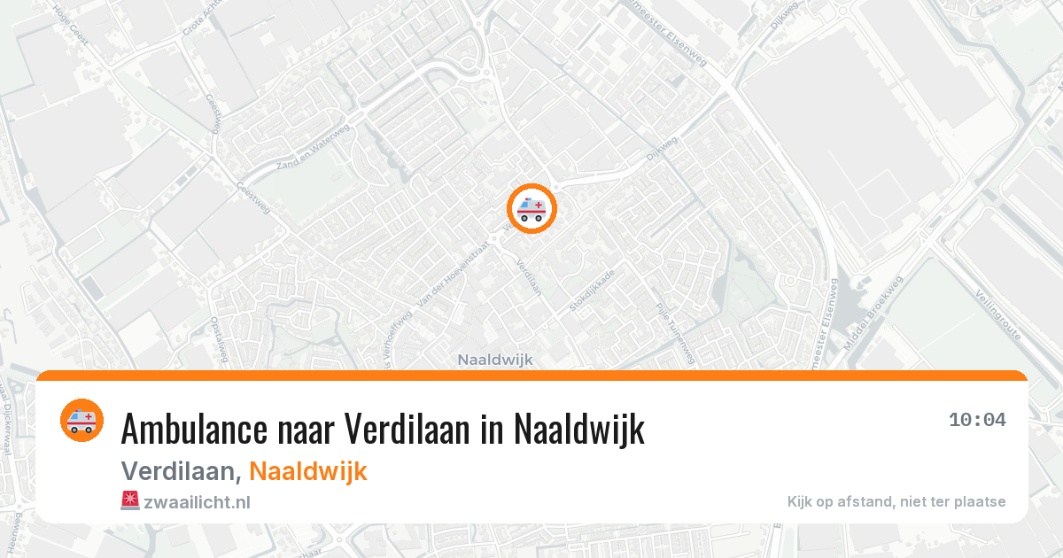 Ambulance naar Verdilaan in Naaldwijk — 23 mrt 2026