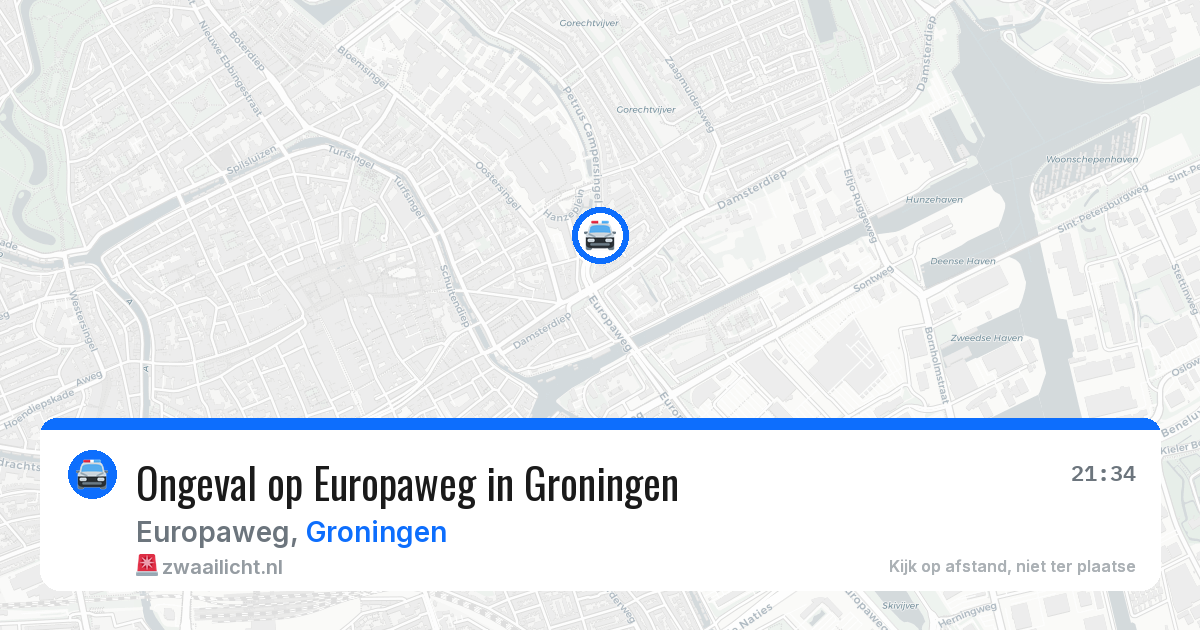 Ongeval op Europaweg in Groningen — 25 apr 2026
