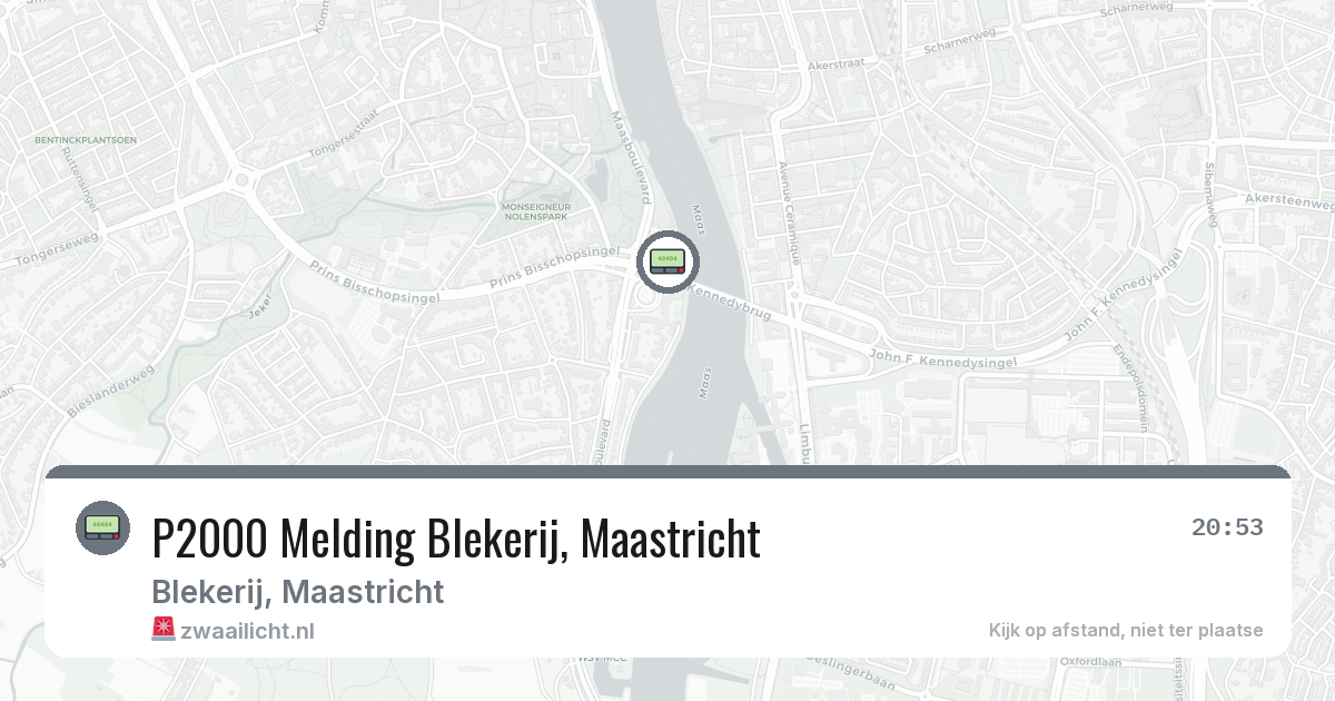 P2000 Melding Blekerij, Maastricht — 6 aug 2026